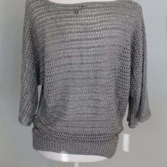 Massini Open-Weave Metallic Sweater - Picture 3 of 5